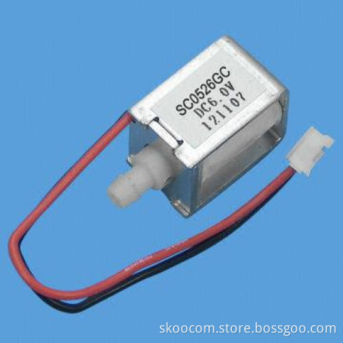Vacuum exhaust valve with rated voltage of DC 6.0V